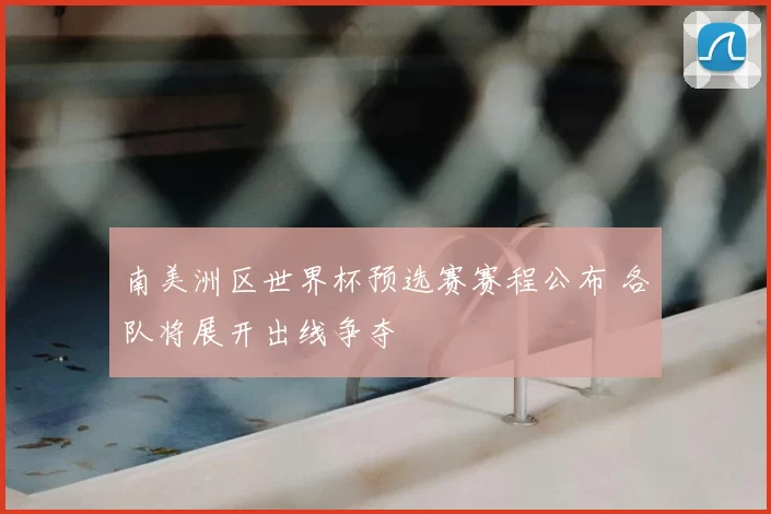 南美洲区世界杯预选赛赛程公布 各队将展开出线争夺